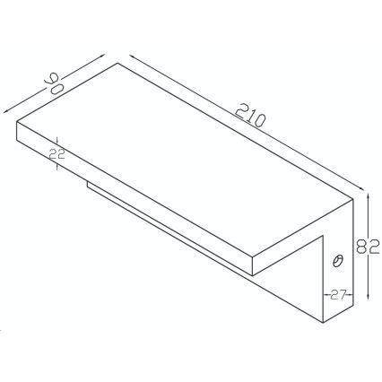Top Light - LED spoljašnje zidno svetlo sa senzorom ELON, LED/10W/230V, 4000K, IP54