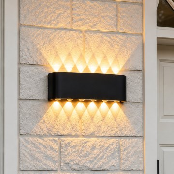 Top Light - LED Spoljašnje zidno svetilo RAY LED/10W/230V 3000/4000/6500K IP54 crna