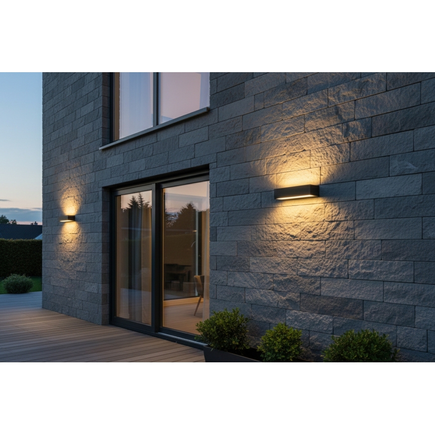 Top Light - LED spoljno zidno svetlo IMOLA LED/10W/230V 3000/4000/6000K IP54 17 cm crno