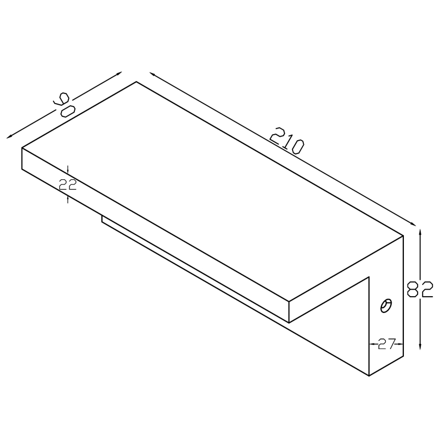 Top Light - LED spoljašnje zidno svetlo ELON LED/10W/230V 4000K IP54