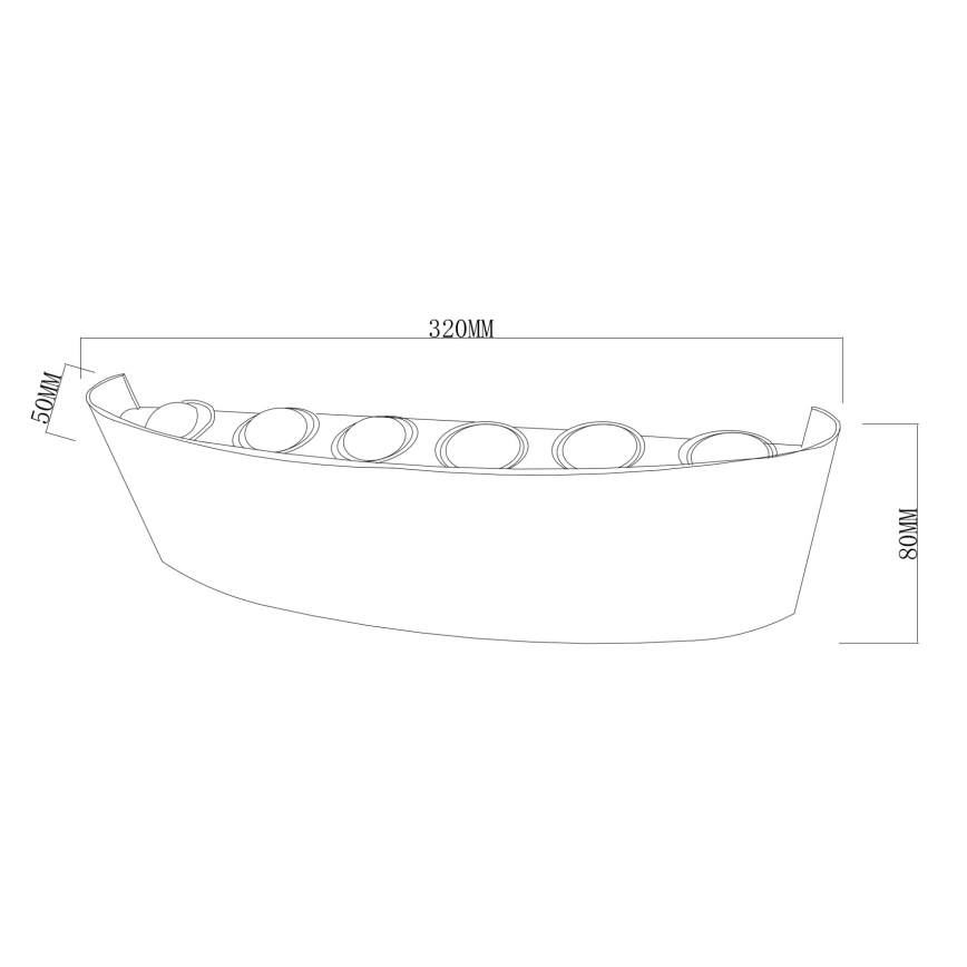 Top Light - LED spoljašnja zidna svetiljka RAY LED/10W/230V 3000/4000/6500K IP54 bela