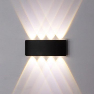 Top Light - LED spoljno zidno svetlo RAY LED/8W/230V IP44 4000K crna