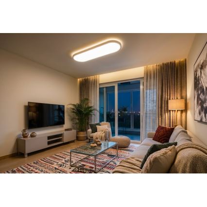 Top Light - LED stropno prislonjeno/viseće svetlo OVAL LED/36W/230V 3000-6500K belo, prigušiva + daljinski upravljač
