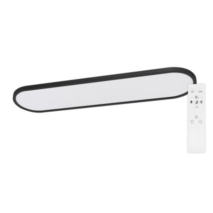 Top Light - prigušiva LED stropna prislonjena i viseća svetiljka OVAL LED/36W/230V 3000-6500K crna + daljinski upravljač