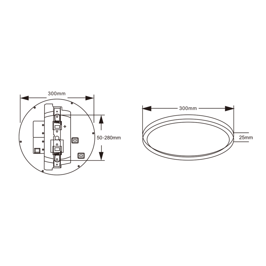 Top Light - LED stropno svetlo sa senzorom pokreta REVIT LED/12/18/24W/230V 3000/4000/6500K prečnik 30 cm belo