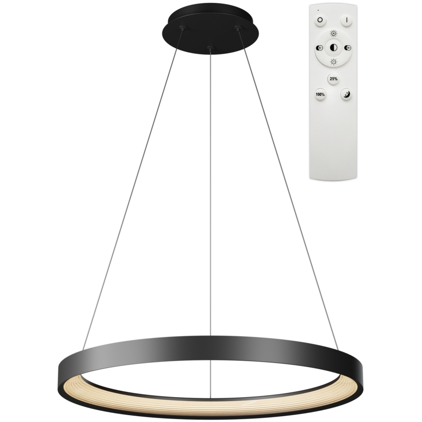 Top Light - LED prigušiva viseća lampa ORBIT LED/40W/230V 3000-6500K prečnik 50 cm crna + daljinski upravljač