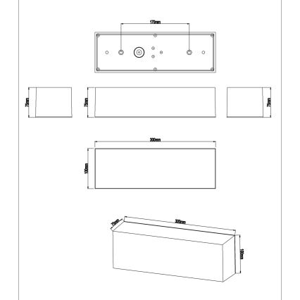 Top Light - LED zidno svetlo za kupatilo BOXTER LED/12W/230V IP65 4000K