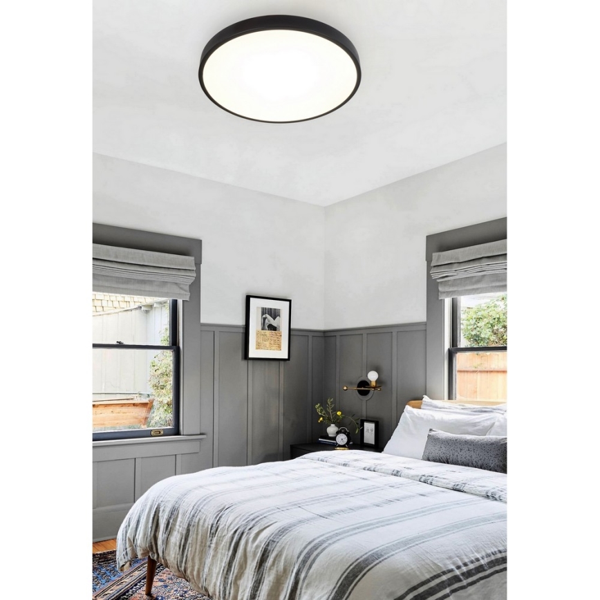 Top Light Metal 40C RC - prigušiva LED plafonska svetiljka METAL LED/51W/230V crna + daljinski upravljač