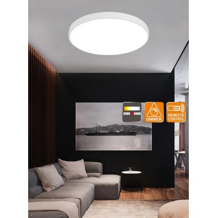 Top Light Metal 60B RC - LED prigušiva stropna svetiljka sa daljinskim upravljačem METAL LED/60W/230V