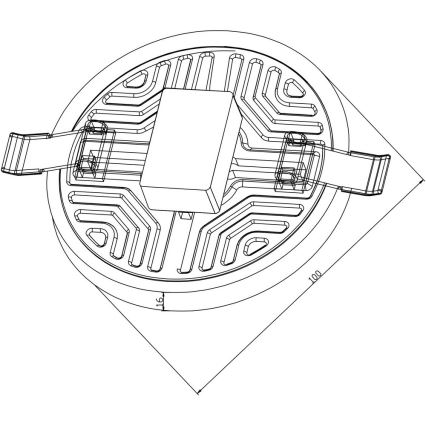 Top Light POLAR K 10 - LED ugradna plafonska svetiljka POLAR LED/10W/230V
