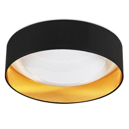 Top Light - LED prigušiva plafonska svetiljka IVONA 40C RC LED/24W/230V + daljinski upravljač, crna