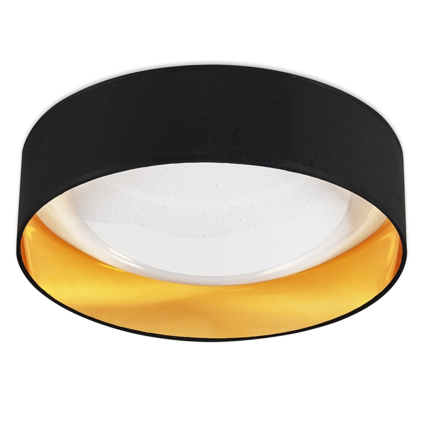 Top Light - LED prigušiva plafonska svetiljka IVONA 40C RC LED/24W/230V + daljinski upravljač, crna