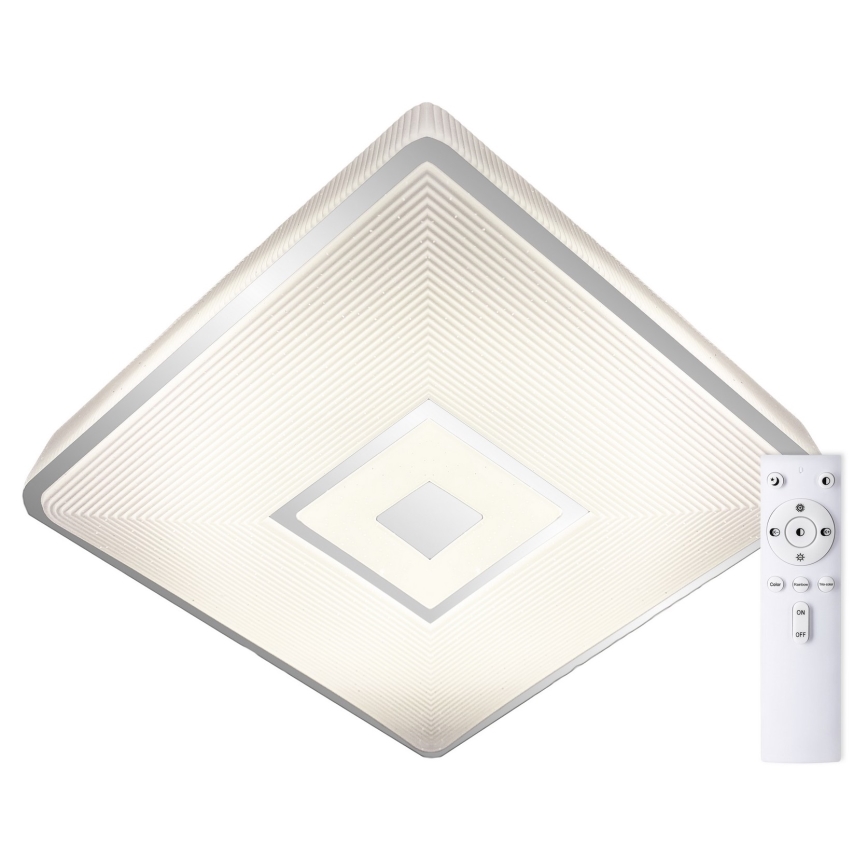 Top Light - LED RGB prigušiva plafonska svetiljka RAINBOW LED/24W/230V kvadratna + daljinski upravljač