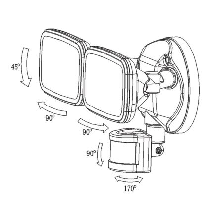 Top Light Siena C PIR - LED reflektor sa senzorom SIENA 2xLED/20W/230V IP65