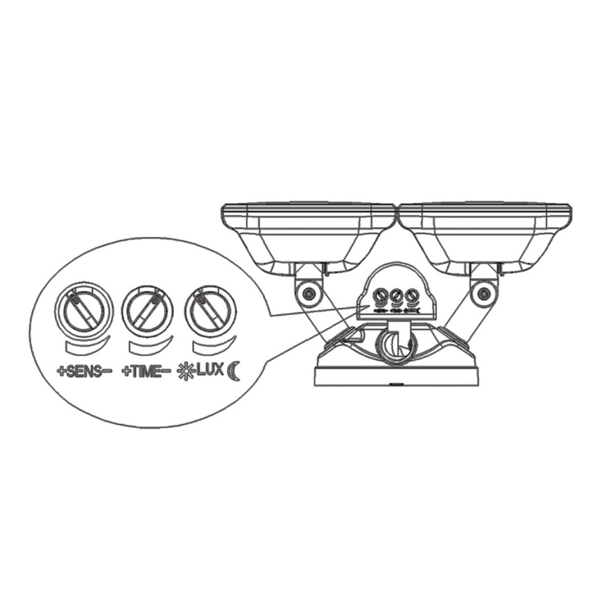 Top Light Siena C PIR - LED reflektor sa senzorom SIENA 2xLED/20W/230V IP65