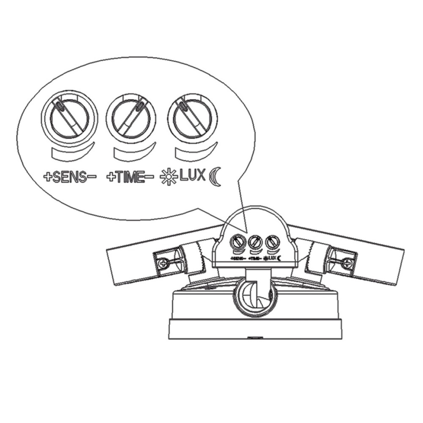Top Light Tarraco C PIR - LED reflektor sa PIR senzorom TARRACO 2xLED/20W/230V IP65