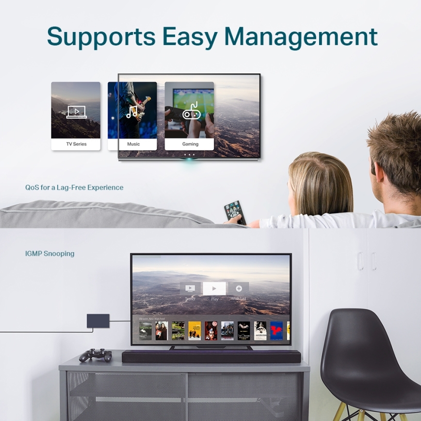 TP-Link - 5-portni gigabitni Easy Smart switch