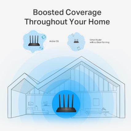 TP-Link - Bežični gigabitni MU-MIMO ruter Archer C6 V3.2 Wi-Fi