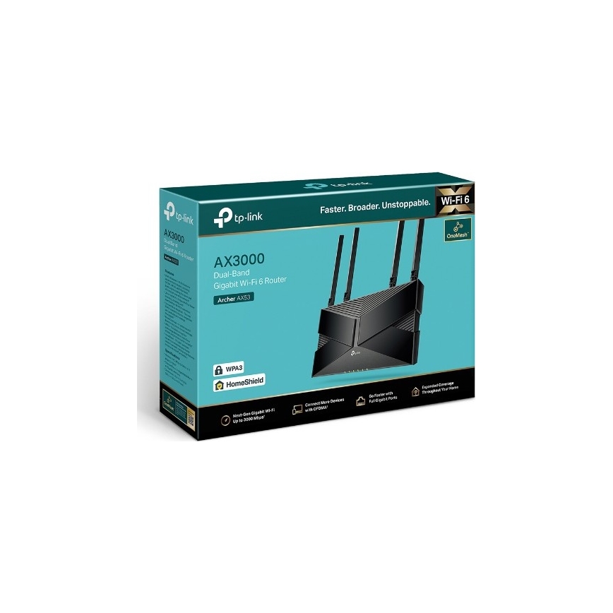 TP-Link - Dvopojasni gigabitni Wi-Fi 6 ruter Archer AX53