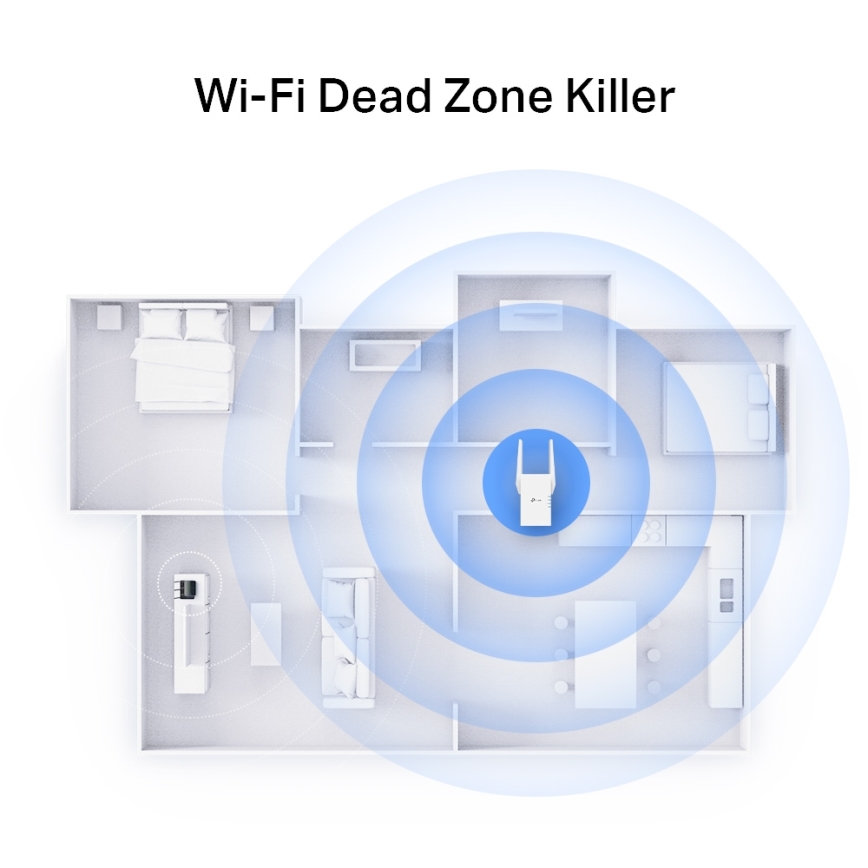 TP-Link - Dvopojasni Wi-Fi 6 pojačivač RE705X