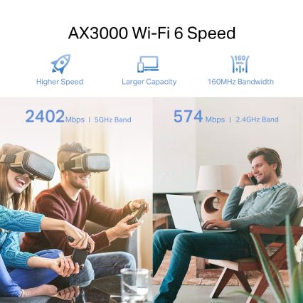TP-Link - Dvopojasni Wi-Fi 6 pojačivač RE705X