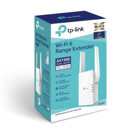 TP-Link - Dvopojasni Wi-Fi 6 pojačivač signala RE505X