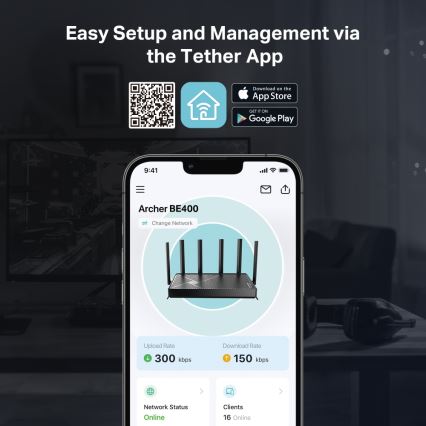 TP-Link - dvopojasni Wi-Fi 7 ruter Archer BE400