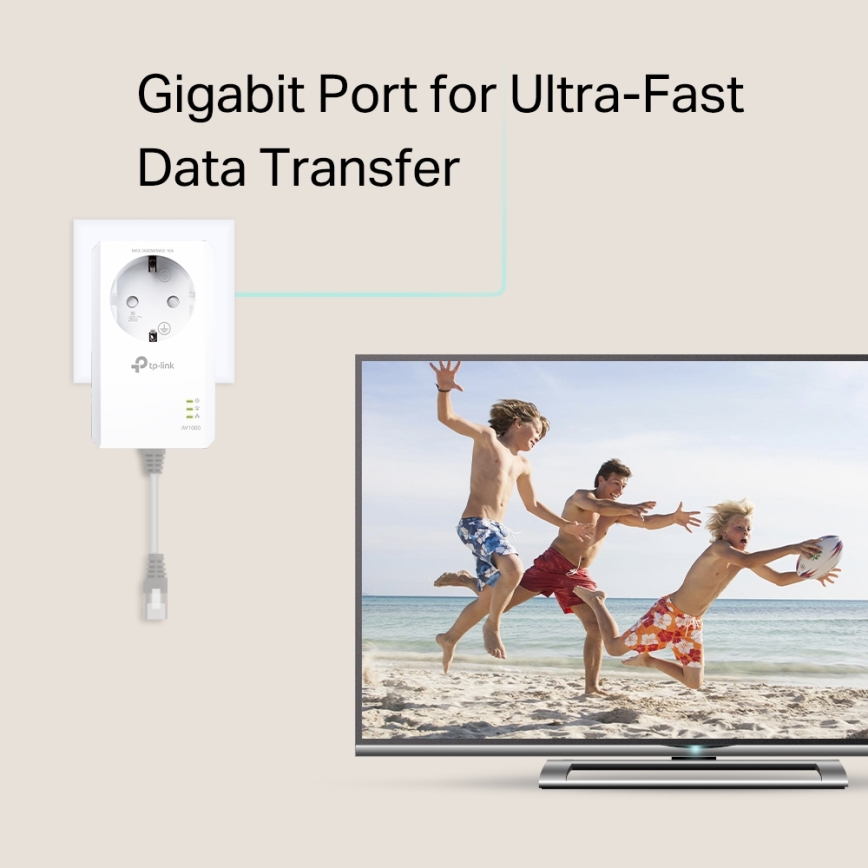 TP-Link - Gigabitni Powerline Wi-Fi set sa prolaznom utičnicom