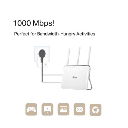TP-Link - Gigabitni Powerline Wi-Fi set sa prolaznom utičnicom