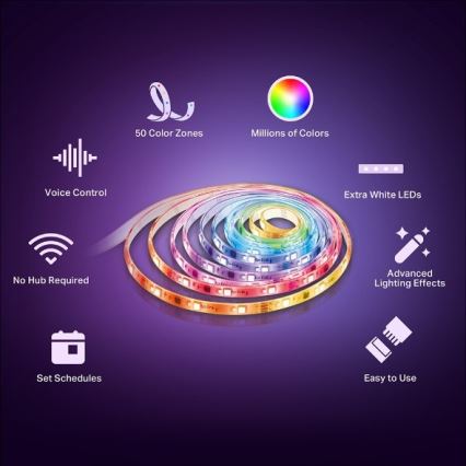 TP-Link - LED RGBW prigušiva traka 5 m LED/13W/230V Wi-Fi