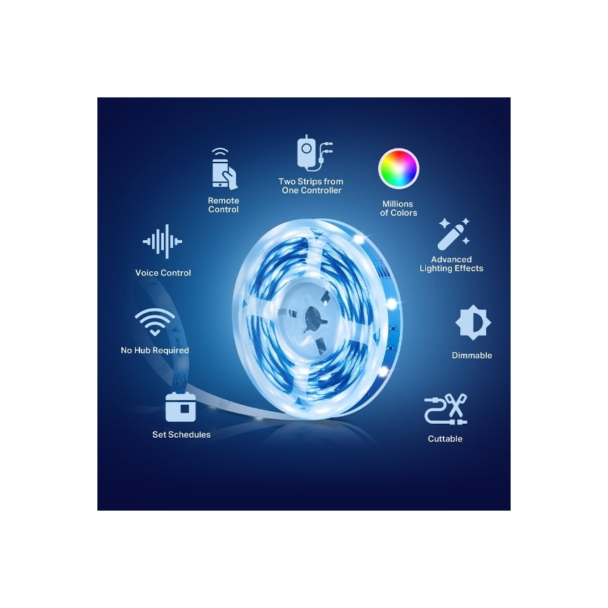 TP-Link - LED RGBW prigušiva traka 5 m LED/20,5W/230V Wi-Fi