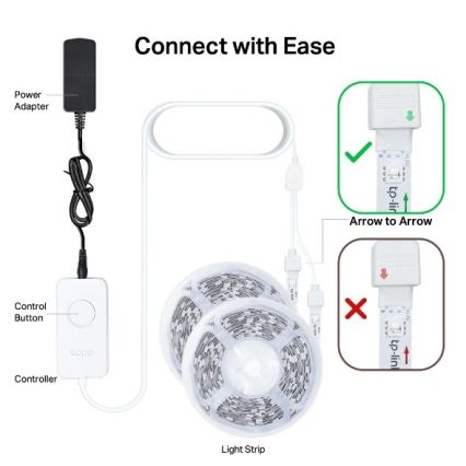 TP-Link - LED RGBW prigušiva traka 5 m LED/20,5W/230V Wi-Fi