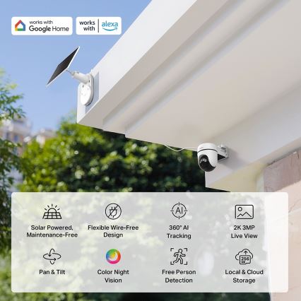 TP-Link - Pametna solarna kamera 5V IP65 Wi-Fi