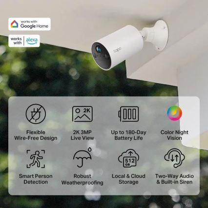 TP-Link - Pametna spoljašnja kamera sa senzorom IP65 Wi-Fi