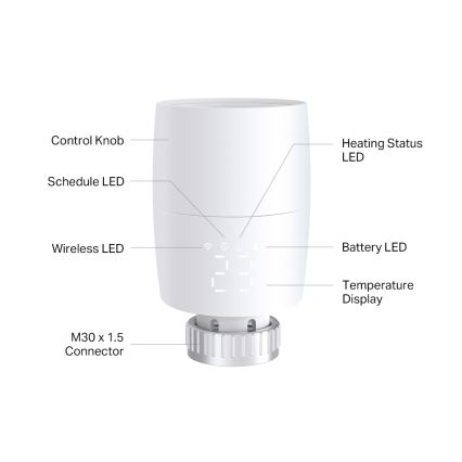 TP-Link - Pametna termostatska glavica sa LCD ekranom 2xAA Tuya