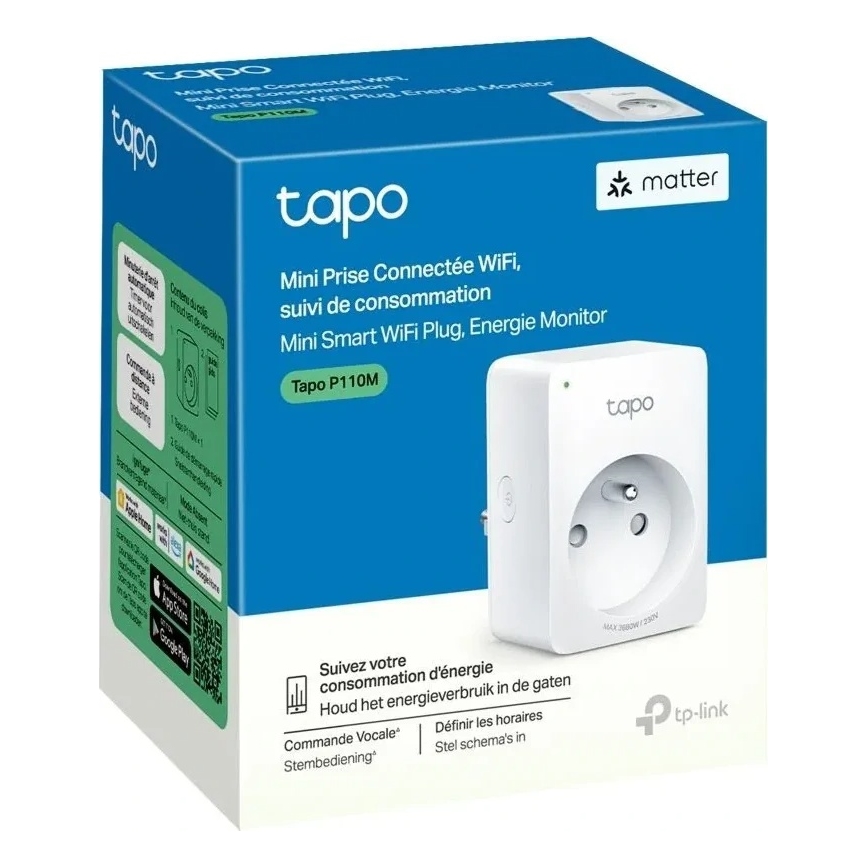 TP-Link - Pametna utičnica E MATTER 3680W Wi-Fi
