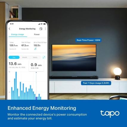 TP-Link - Pametna utičnica E MATTER 3680W Wi-Fi