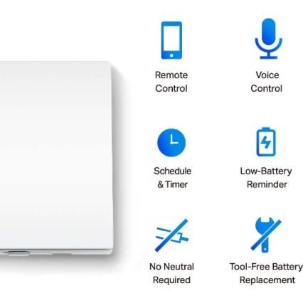 TP-Link - Pametni prekidač za osvetljenje 2xAAA Wi-Fi