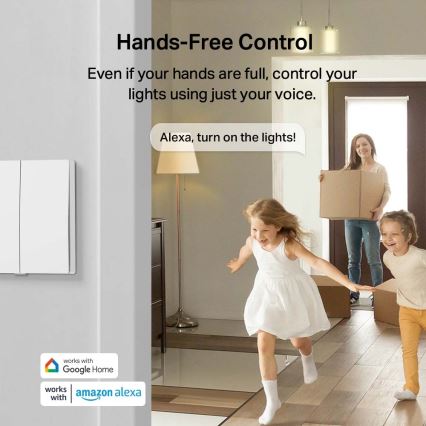 TP-Link - Pametni svetlosni prekidač sa dva tastera 2xAAA Wi-Fi