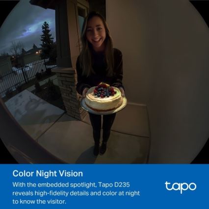 TP-Link - Pametno video zvono 2K 10000 mAh IP66 Wi-Fi Tuya