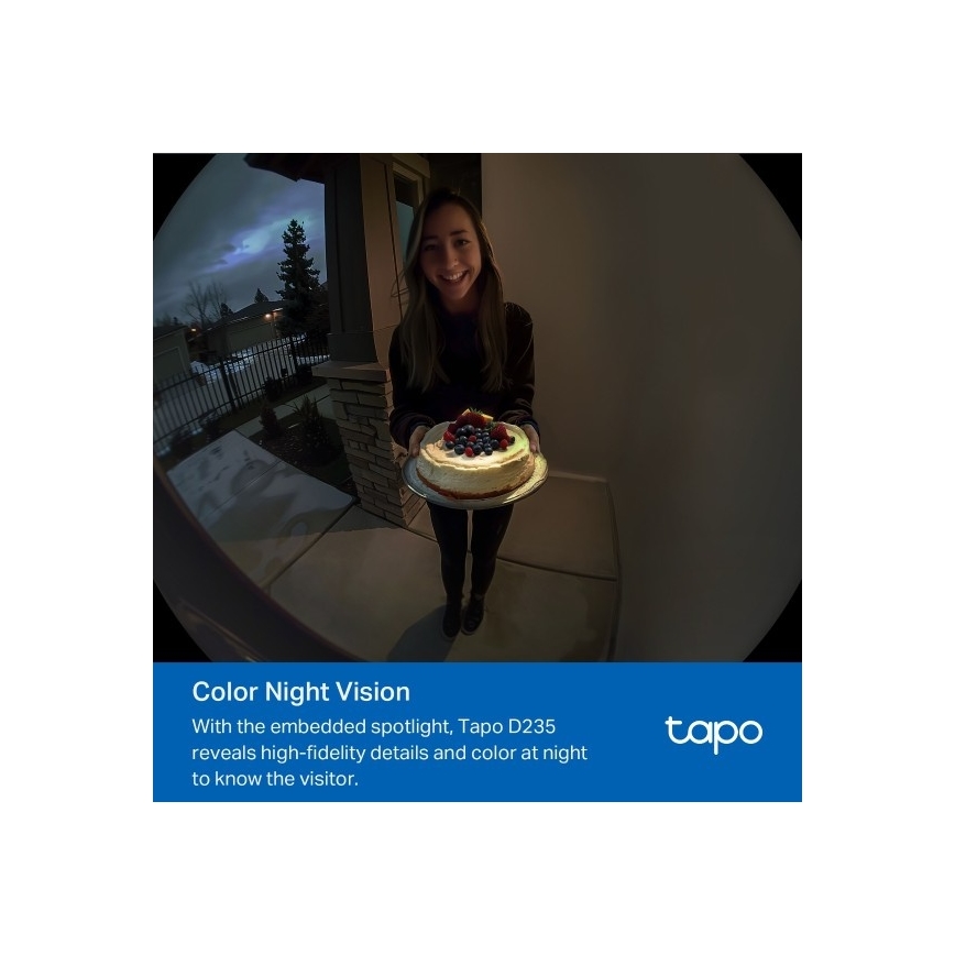 TP-Link - Pametno video zvono 2K 10000 mAh IP66 Wi-Fi Tuya