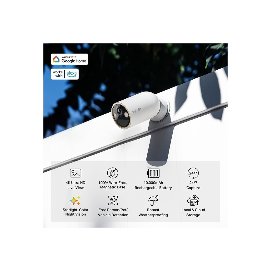 TP-Link - Spoljna kamera sa senzorom 10000 mAh IP66 Wi-Fi