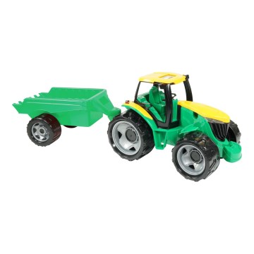 Traktor sa prikolicom 71 cm zeleno/žuta