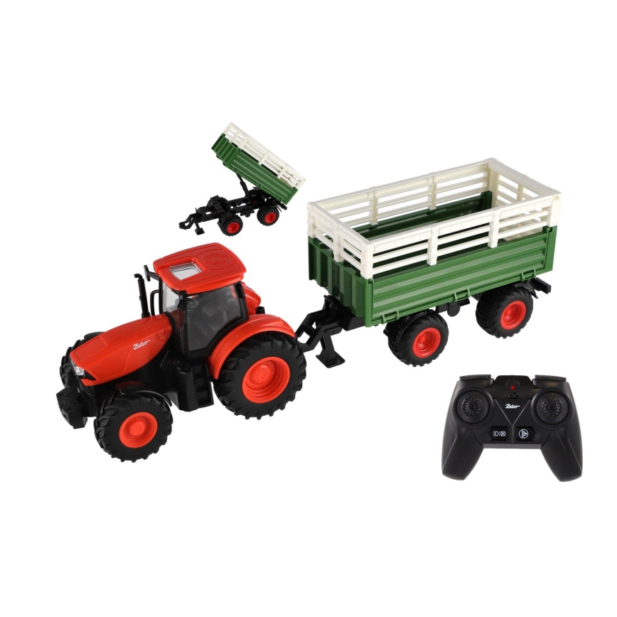 Traktor Zetor sa prikolicom 2xAA + daljinsko upravljanje