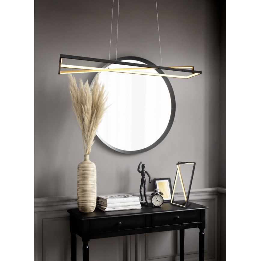 Trio - LED prigušiva luster na sajli EDGE LED/35W/230V 2300/3000/4000K crna/zlatna