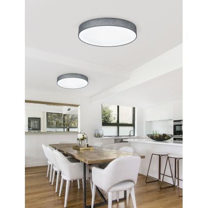 Trio - LED prigušiva plafonska svetiljka LUGANO LED/22W/230V 3000K prečnik 40 cm siva