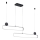 Trio - LED prigušiva viseća lampa na sajli GRANT LED/54W/230V 2300/3000/4000K crna/matni hrom