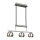 Trio - Luster na sajli FLETCHER 3xE14/40W/230V matni hrom