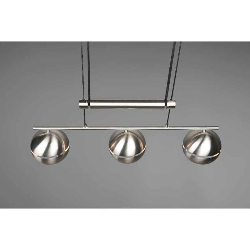 Trio - Luster na sajli FLETCHER 3xE14/40W/230V matni hrom