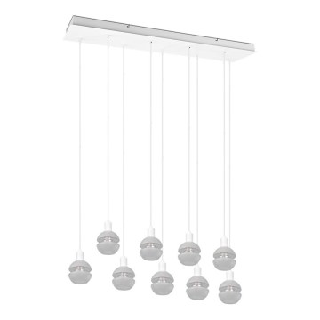 Trio - Luster na sajli MELA 9xE14/25W/230V bela